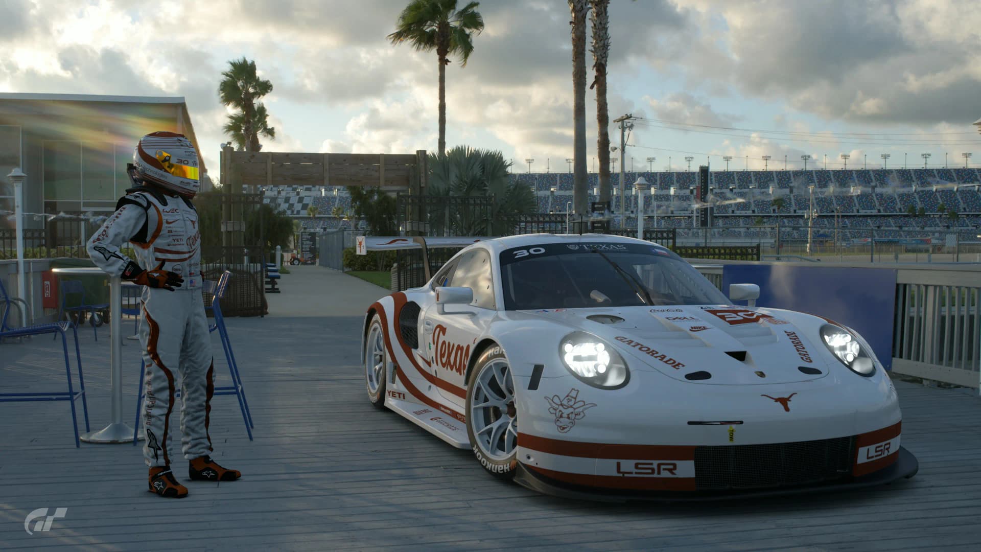 Sim racing track view