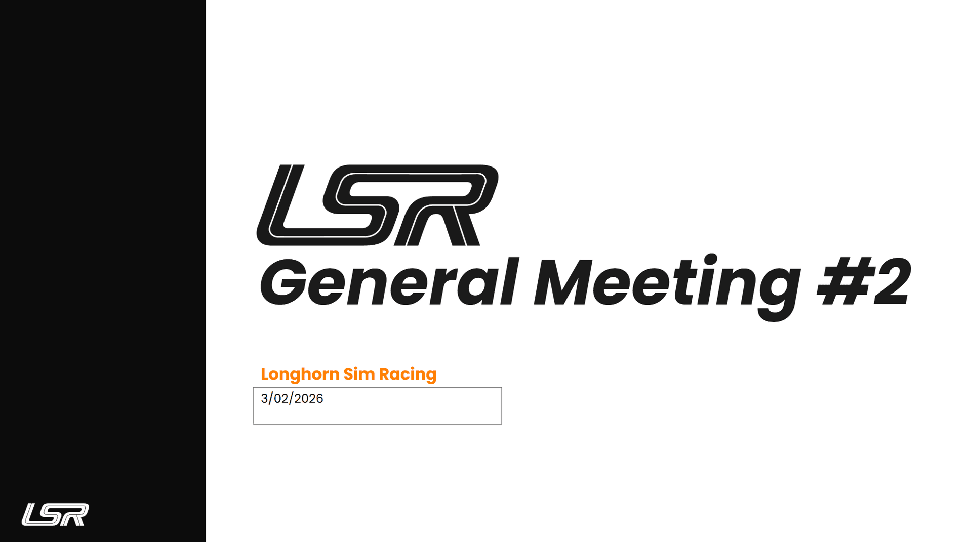 Longhorn Sim Racing General Meeting #2
